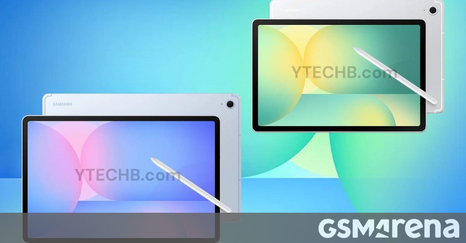 Samsung Galaxy Tab S10 FE and Tab S10 FE+ renders show changes to screen size and cameras