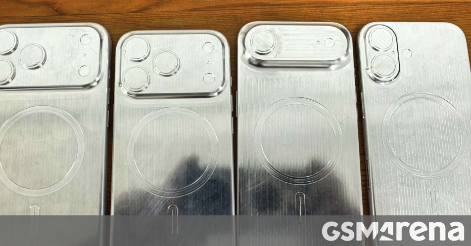 Apple’s iPhone 17 series dummies sized-up in metal molds